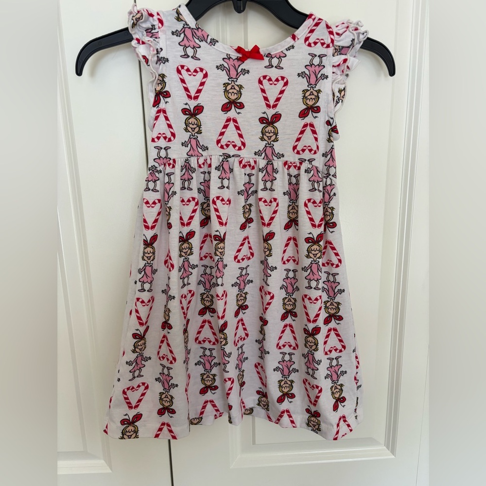 Girls Hanna Andersson grinch Cindy lou who Christmas nightgown 110 (5)